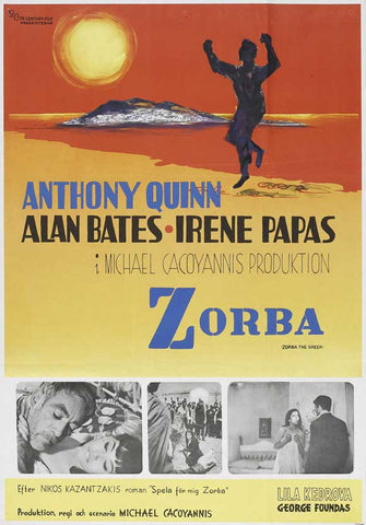 Alexis Zorbas 11 x 17 Movie Poster - Swedish Style A