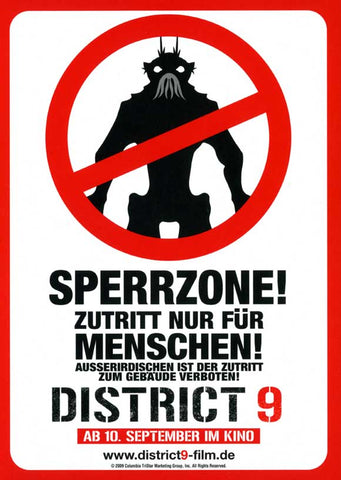 District 9 27 x 40 Movie Poster - German Style E