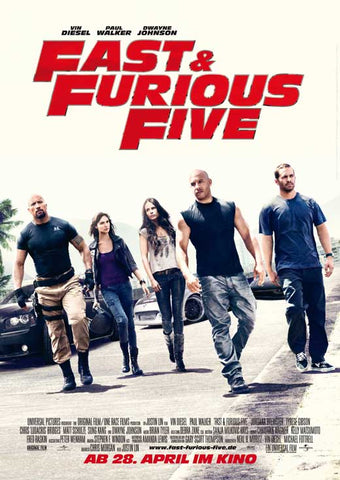 Fast Five 27 x 40 Movie Poster - German Style A