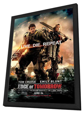 Edge of Tomorrow 24 x 36 Movie Poster - Style B - in Deluxe Aluminum Frame