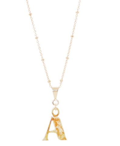 14K Gold Plated Letter Charm Necklace