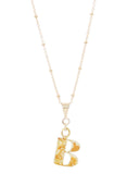 14K Gold Plated Letter Charm Necklace