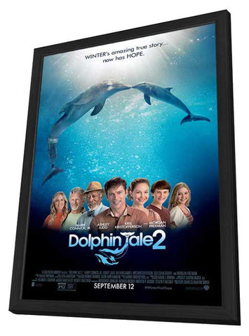 Dolphin Tale 2 24 x 36 Movie Poster - Style A - in Deluxe Aluminum Frame