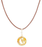 14K Gold Plated Letter Choker Charm Necklace