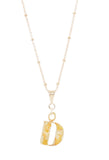 14K Gold Plated Letter Charm Necklace