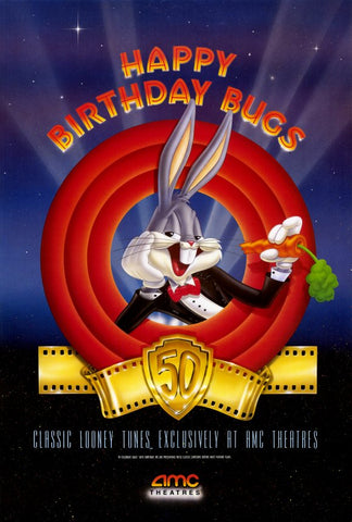 AMC Theatres Bugs Bunny's 50th 27 x 40 Movie Poster - Style A