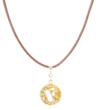 14K Gold Plated Letter Choker Charm Necklace