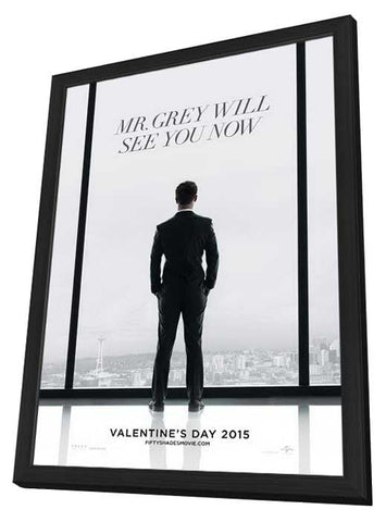 Fifty Shades of Grey 24 x 36 Movie Poster - Style A - in Deluxe Aluminum Frame