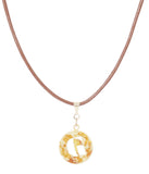 14K Gold Plated Letter Choker Charm Necklace