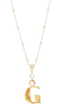 14K Gold Plated Letter Charm Necklace