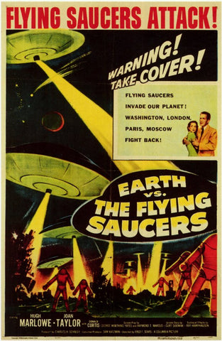 Earth vs. the Flying Saucers 11 x 17 Movie Poster - Style B