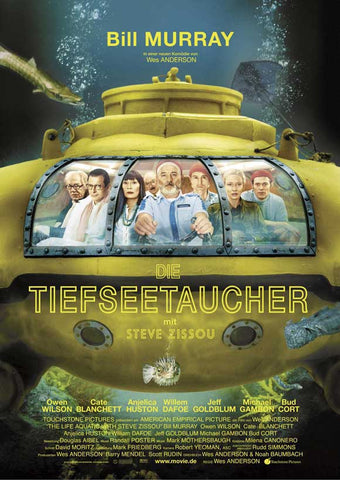The Life Aquatic with Steve Zissou 27 x 40 Movie Poster - German Style A