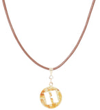 14K Gold Plated Letter Choker Charm Necklace