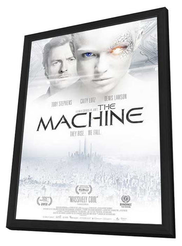 The Machine 11 x 17 Movie Poster - UK Style A - in Deluxe Aluminum Frame