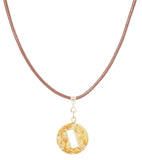 14K Gold Plated Letter Choker Charm Necklace