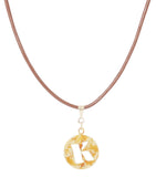 14K Gold Plated Letter Choker Charm Necklace