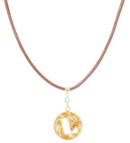 14K Gold Plated Letter Choker Charm Necklace