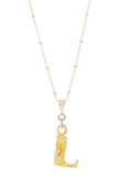14K Gold Plated Letter Charm Necklace