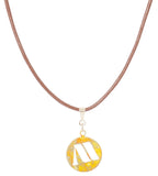 14K Gold Plated Letter Choker Charm Necklace
