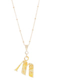 14K Gold Plated Letter Charm Necklace