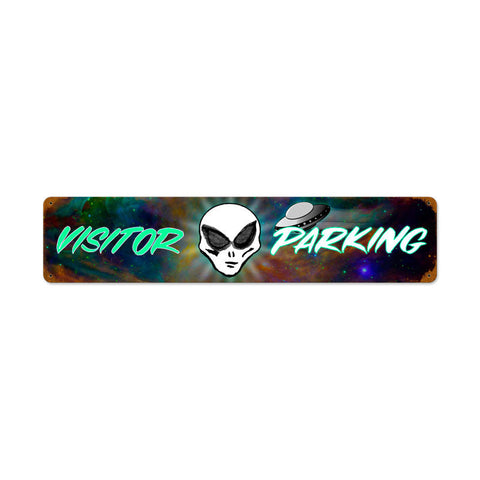 Visitor Parking Metal Sign Wall Decor 28 x 6