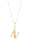 14K Gold Plated Letter Charm Necklace