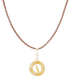 14K Gold Plated Letter Choker Charm Necklace