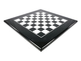 Chess Board - Black & White Lacquered Wooden Chess Board