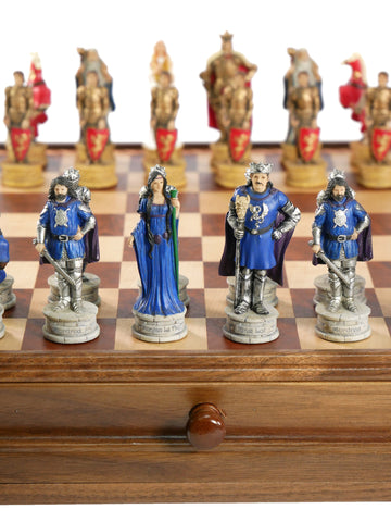 Chess Set - King Arthur Painted Resin on 15