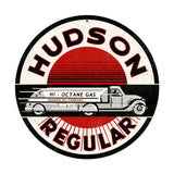 Hudson Gasoline Metal Sign Wall Decor 14 x 14