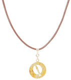 14K Gold Plated Letter Choker Charm Necklace