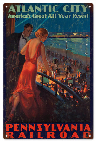 Vintage Pennsylvania Railroad Metal Sign