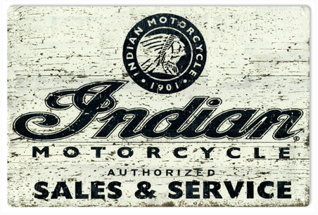 Indian Motorcycle Metal Sign
