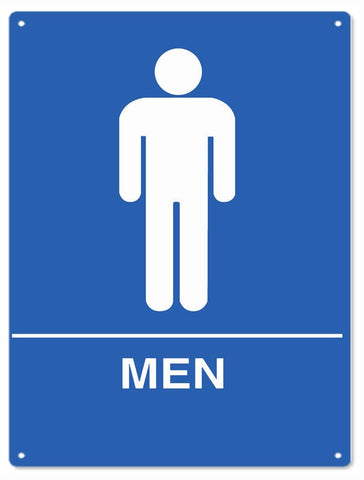 Mens Restroom Metal Sign