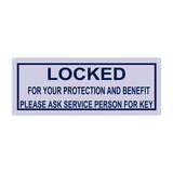 Locked For Your Protection Metal Sign