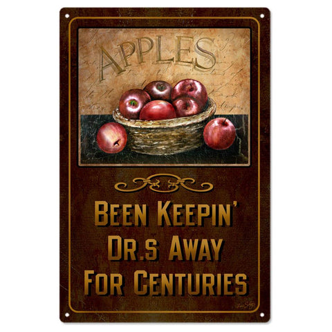 Vintage Apples Metal Sign