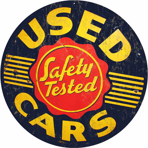 Used Car Metal Sign