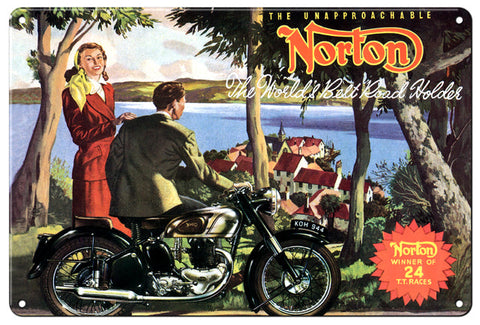 Norton Classic British Motorcycle Metal Sign
