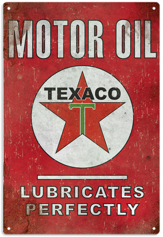 Texaco Motor Oil Metal Sign
