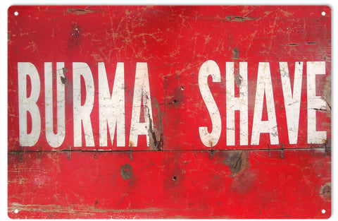Vintage Burma Shave Barber Metal Sign