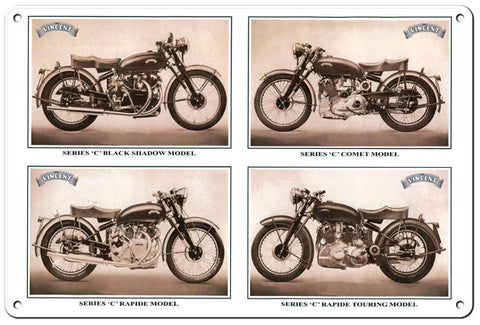 Vincent Classic British Motorcycle Metal Sign