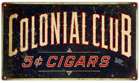 Vintage 5 Cent Cigar Metal Sign