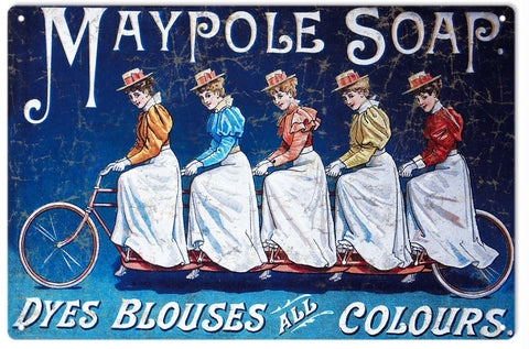 Vintage Maypole Soap Metal Sign