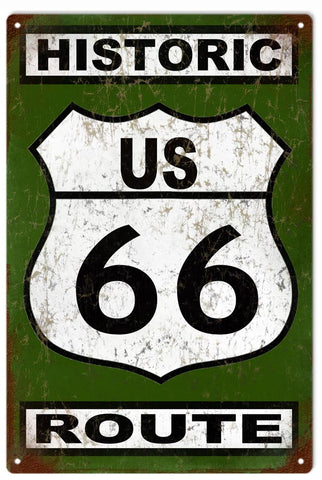 Vintage Route 66 Metal Sign