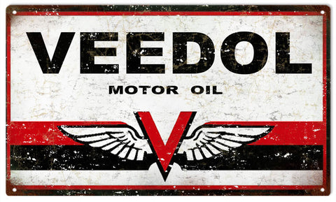 Vintage Veedol Motor Oil Metal Sign