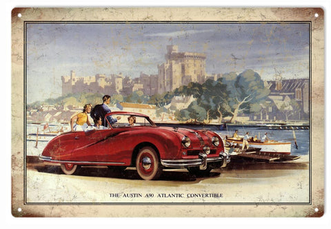 Vintage Austin A90 Atlantic Metal Sign
