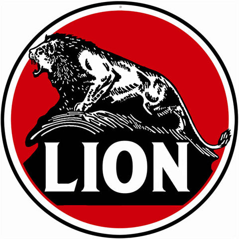 Lion Motor Oil Metal Sign