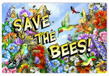 Save The Bees Metal Sign