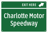 Charlotte Motor Speedway Metal Sign