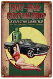 Hot Rod Custom Shop Metal Sign